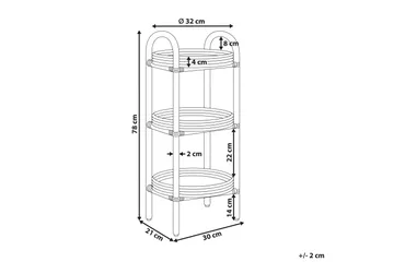 Dayleen Sidebord 32 cm - Natur - Møbler - Bord - Avlastningsbord & sidobord - Lampebord & sidebord