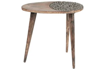 Daylinn Settbord 54 cm - Mørkt tre/Gull - Møbler - Bord - Avlastningsbord & sidobord - Settbord