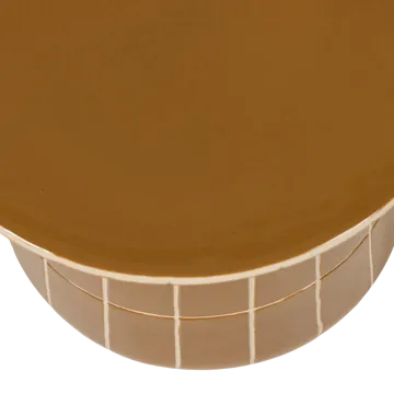 Dekorativt sidebord Plu 38 cm rundt - Honninggul - Møbler - Bord - Avlastningsbord & sidobord - Lampebord & sidebord