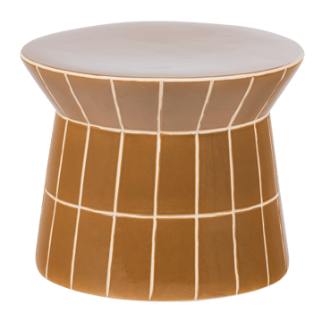 Dekorativt sidebord Plu 38 cm rundt - Honninggul - Møbler - Bord - Avlastningsbord & sidobord - Brettbord og småbord