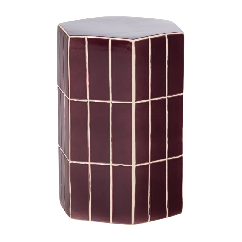 Dekorativt sidebord Plu 30 cm utendørs, Lilla