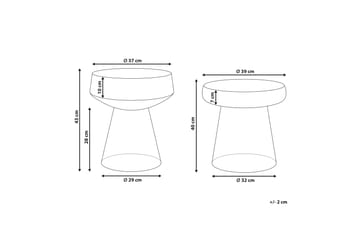 Delainey Settbord 39 cm - Brun - Møbler - Bord - Avlastningsbord & sidobord - Settbord