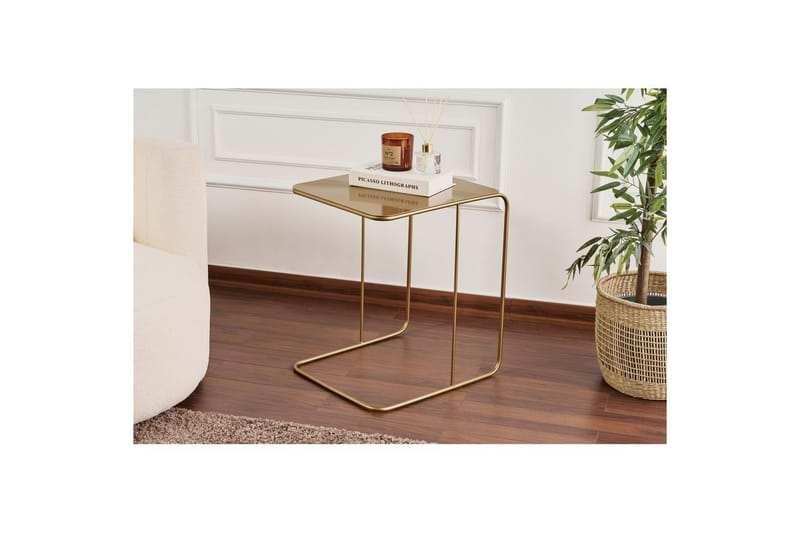 Dera Sidebord 47 cm - Gull - Møbler - Bord - Avlastningsbord & sidobord - Lampebord & sidebord
