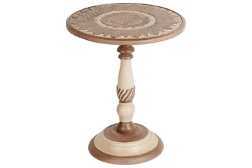 Derren Sidebord 45 cm - Mørkt tre/Beige - Møbler - Bord - Avlastningsbord & sidobord - Lampebord & sidebord