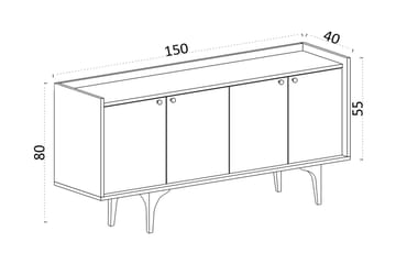 Desgrar Konsollbord 150x80 cm - Blå - Møbler - Bord - Avlastningsbord & sidobord - Konsollbord & gangbord
