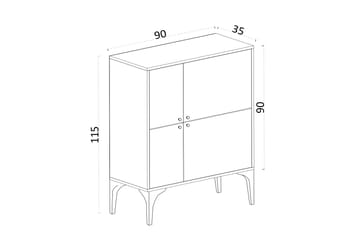 Desgrar Konsollbord 90x115 cm - Blå - Møbler - Bord - Avlastningsbord & sidobord - Konsollbord & gangbord