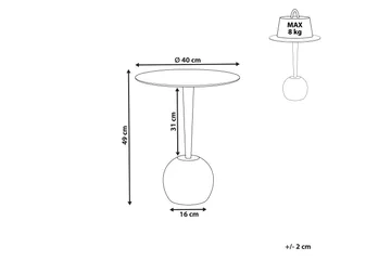 Deshi Sidebord 40 cm - Hvit - Møbler - Bord - Avlastningsbord & sidobord - Lampebord & sidebord