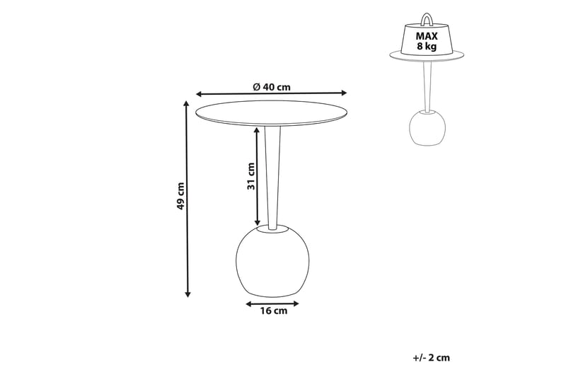 Deshi Sidebord 40 cm - Svart - Møbler - Bord - Avlastningsbord & sidobord - Brettbord og småbord