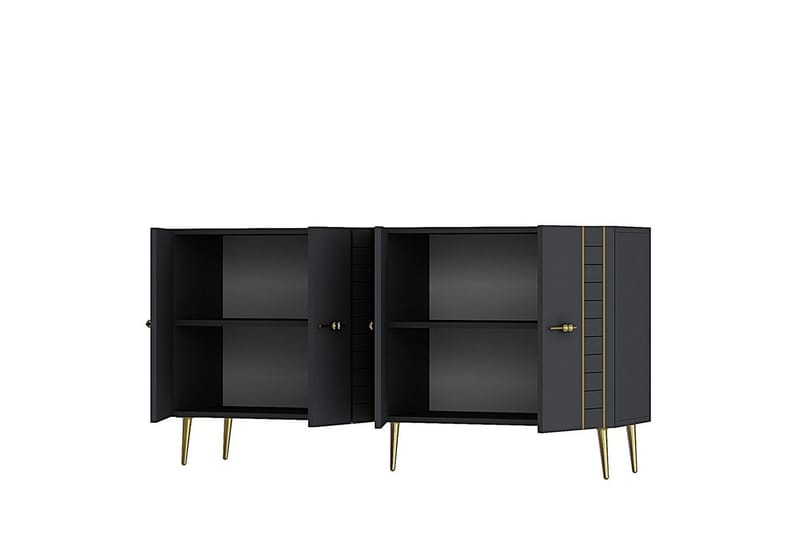 Deylin Konsollbord 150 cm - Antrasitt/Gull - Møbler - Bord - Avlastningsbord & sidobord - Konsollbord & gangbord