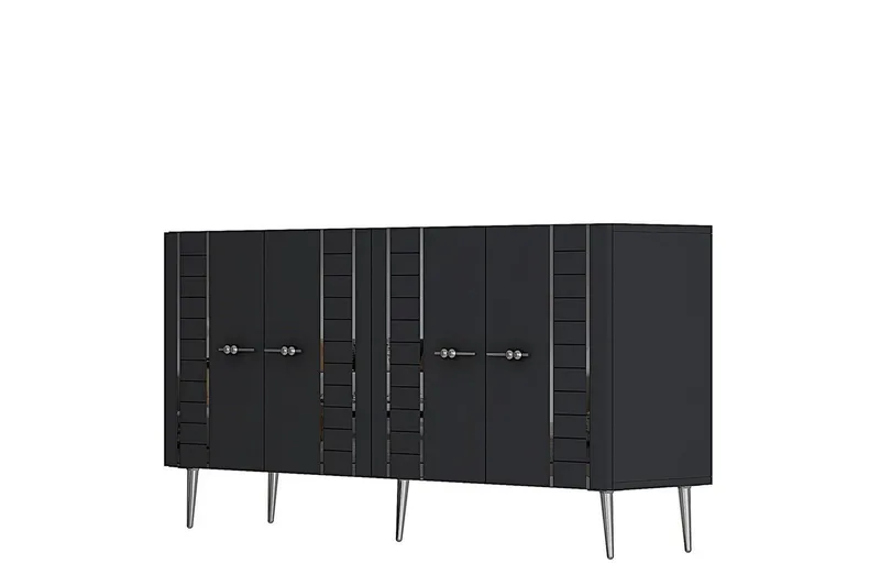 Deylin Konsollbord 150 cm, Antrasitt/Sølv