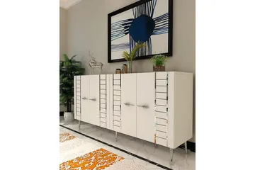 Deylin Konsollbord 150 cm - Hvit/Sølv - Møbler - Bord - Avlastningsbord & sidobord - Konsollbord & gangbord