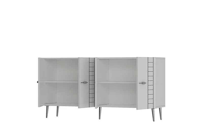 Deylin Konsollbord 150 cm - Hvit/Sølv - Møbler - Bord - Avlastningsbord & sidobord - Konsollbord & gangbord