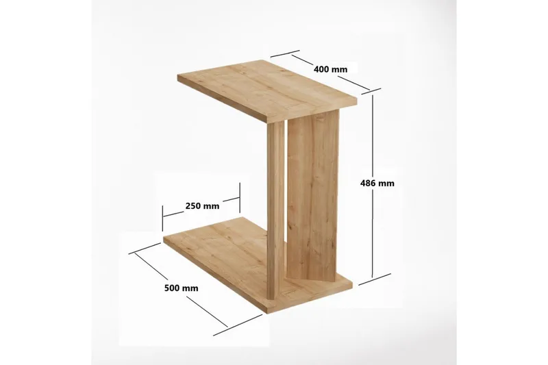 Deyra Sidebord 25 cm - Eik - Møbler - Bord - Avlastningsbord & sidobord - Lampebord & sidebord