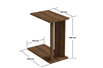 Deyra Sidebord 25 cm - Valnøtt - Møbler - Bord - Avlastningsbord & sidobord - Lampebord & sidebord