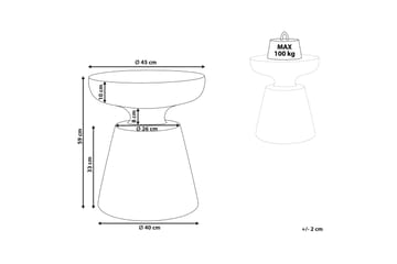 Diondra Sidebord 45 cm - Svart - Møbler - Bord - Avlastningsbord & sidobord - Lampebord & sidebord