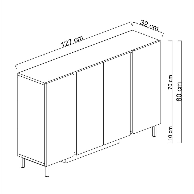 Djarhint Konsollbord 127 cm - Hvit - Møbler - Bord - Avlastningsbord & sidobord - Konsollbord & gangbord