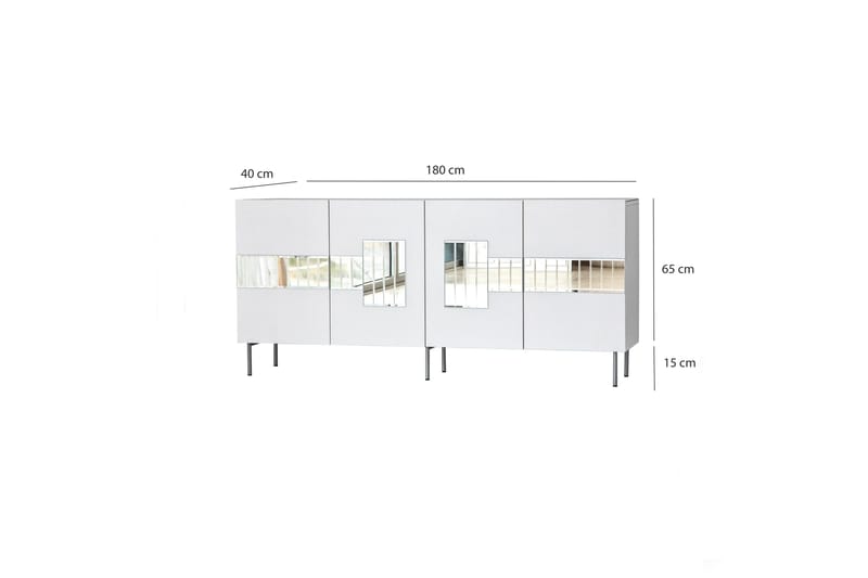 Djarhint Konsollbord 180 cm - Hvit - Oppbevaring - Oppbevaringsmøbler - Sideboard & skjenk