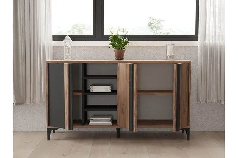 Dora Konsollbord 160 cm - Antrasitt - Oppbevaring - Oppbevaringsmøbler - Sideboard & skjenk