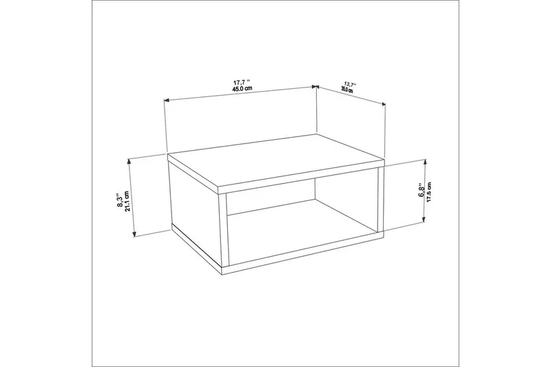 Dora Nattbord 45 cm - Brun - Møbler - Bord - Avlastningsbord & sidobord - Sengebord & nattbord