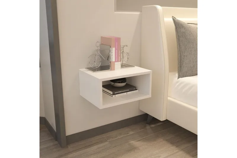 Dora Nattbord 45 cm - Hvit - Møbler - Bord - Avlastningsbord & sidobord - Sengebord & nattbord