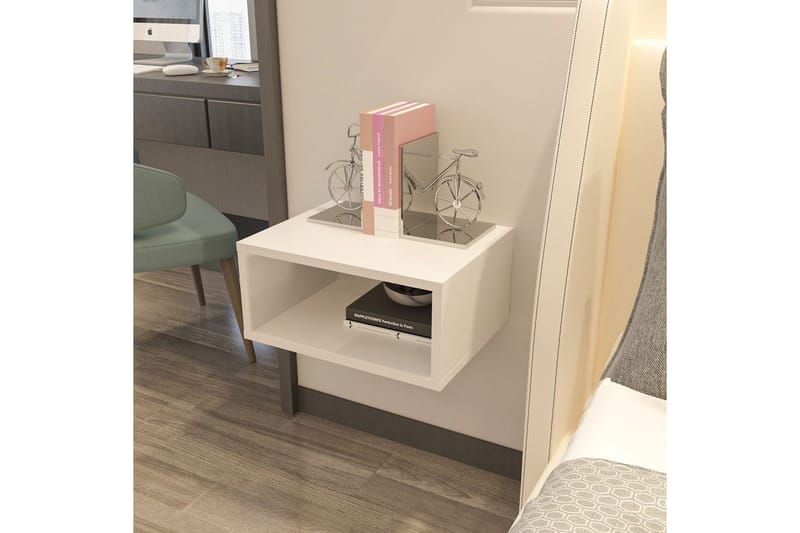 Dora Nattbord 45 cm - Hvit - Møbler - Bord - Avlastningsbord & sidobord - Sengebord & nattbord