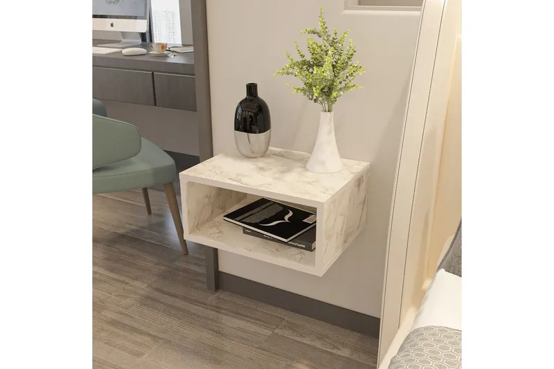 Dora Nattbord 45 cm - Marmor - Møbler - Bord - Avlastningsbord & sidobord - Sengebord & nattbord