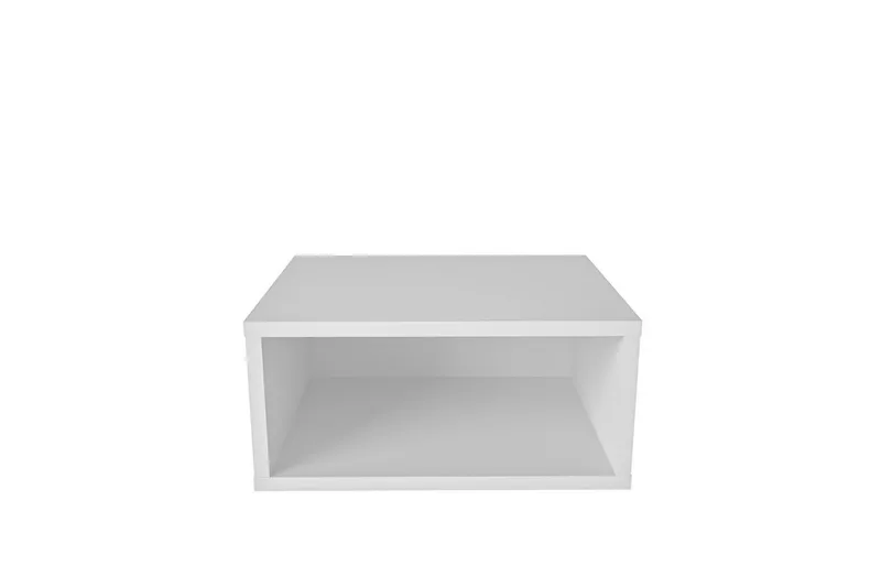Dora Vegghengt Nattbord 45 cm, Oppbevaring med Hylle, Hvit