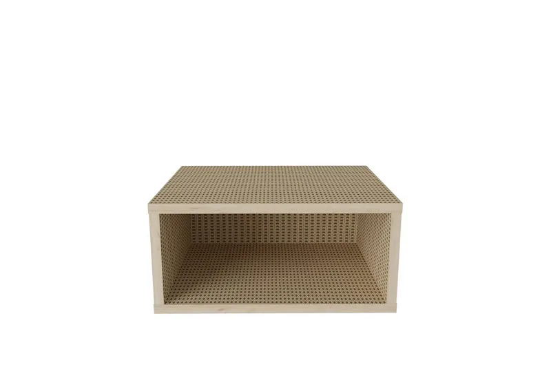 Dora Veggmontert Nattbord 45 cm med Rottingutseende, Oppbevaring med Hylle - Brun - Møbler - Bord - Avlastningsbord & sidobord - Sengebord & nattbord