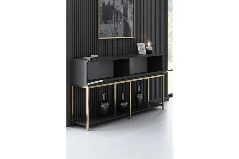 Dorlord Konsollbord 150 cm - Grå/Gull - Møbler - Bord - Avlastningsbord & sidobord - Konsollbord & gangbord