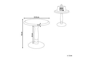 Drusilla Sidebord 45 cm - Lyst tre/Hvit - Møbler - Bord - Avlastningsbord & sidobord - Lampebord & sidebord
