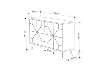 Dune Konsollbord 123 cm - Antrasitt - Møbler - Bord - Avlastningsbord & sidobord - Konsollbord & gangbord