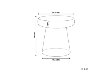 Dyanne Sidebord 39 cm - Rød - Møbler - Bord - Avlastningsbord & sidobord - Lampebord & sidebord