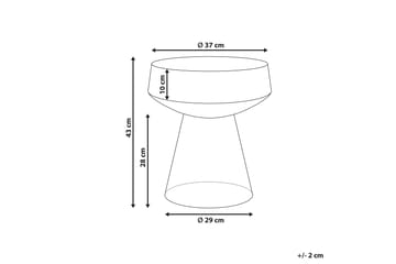 Dytto Sidebord 37 cm - Transparent - Møbler - Bord - Avlastningsbord & sidobord - Lampebord & sidebord