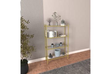 Edilberta Bokhylle 80 cm - Gull - Oppbevaring - Hylle - Bokhylle