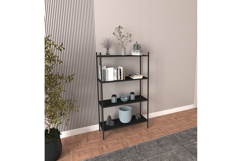 Edilberta Bokhylle 80 cm - Sort - Oppbevaring - Hylle - Bokhylle