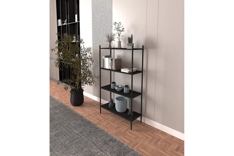 Edilberta Bokhylle 80 cm - Sort - Oppbevaring - Hylle - Bokhylle