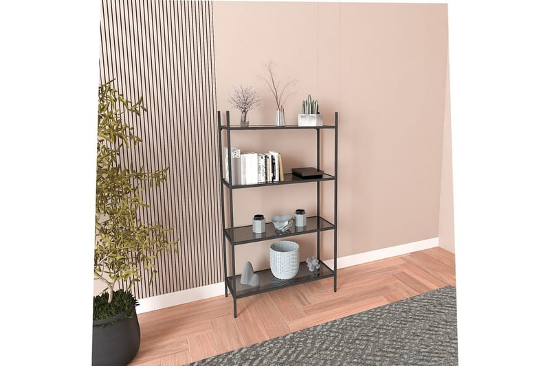 Edilberta Bokhylle 80 cm - Sort - Oppbevaring - Hylle - Bokhylle