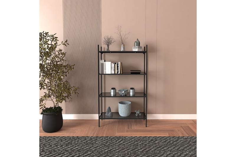 Edilberta Bokhylle 80 cm - Sort - Oppbevaring - Hylle - Bokhylle