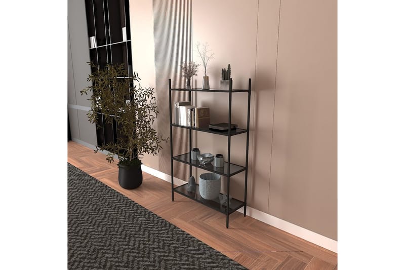 Edilberta Bokhylle 80 cm - Sort - Oppbevaring - Hylle - Bokhylle