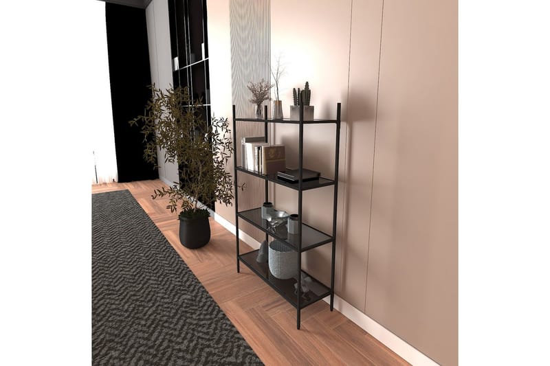 Edilberta Bokhylle 80 cm - Sort - Oppbevaring - Hylle - Bokhylle