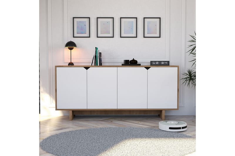 Edrion Konsollbord 180 cm - Hvit/Natur - Møbler - Bord - Avlastningsbord & sidobord - Konsollbord & gangbord