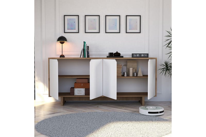 Edrion Konsollbord 180 cm - Hvit/Natur - Møbler - Bord - Avlastningsbord & sidobord - Konsollbord & gangbord