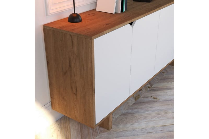 Edrion Konsollbord 180 cm - Hvit/Natur - Møbler - Bord - Avlastningsbord & sidobord - Konsollbord & gangbord