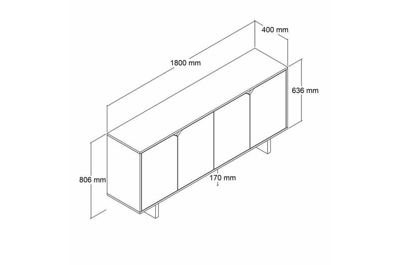 Edrion Konsollbord 180 cm - Natur - Møbler - Bord - Avlastningsbord & sidobord - Konsollbord & gangbord