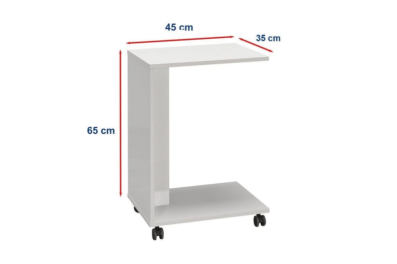 Edwars Sidebord 35 cm - Hvit - Møbler - Bord - Avlastningsbord & sidobord - Lampebord & sidebord