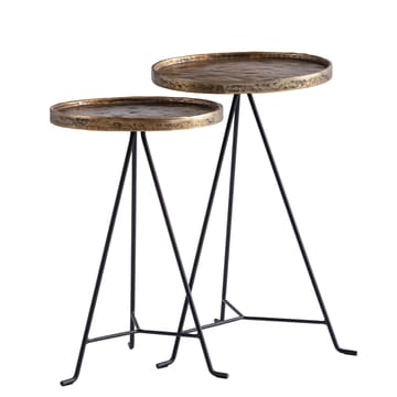 Eliira settbord 38 cm industriell stil - Antikk gull og svart - Møbler - Bord - Avlastningsbord & sidobord - Settbord