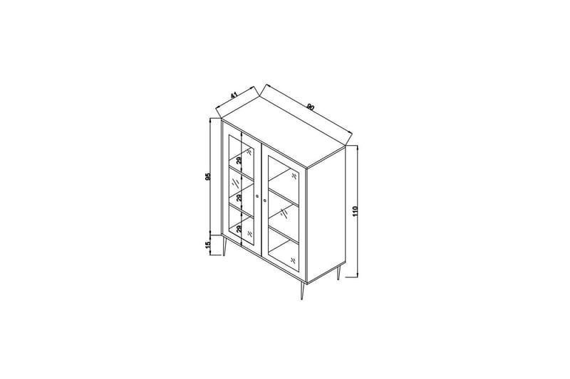Elili Sidebord 40 cm - Eik - Møbler - Bord - Avlastningsbord & sidobord - Lampebord & sidebord