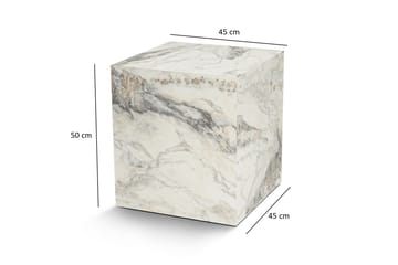 Elnor Sidebord 45 cm - Hvit Marmor - Møbler - Bord - Avlastningsbord & sidobord - Brettbord og småbord