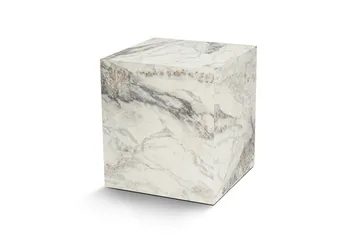 Elnor Sidebord 45 cm - Hvit Marmor - Møbler - Bord - Avlastningsbord & sidobord - Brettbord og småbord