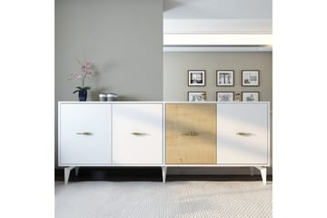 Elori Konsollbord 180 cm - Hvit/Eik - Møbler - Bord - Avlastningsbord & sidobord - Konsollbord & gangbord